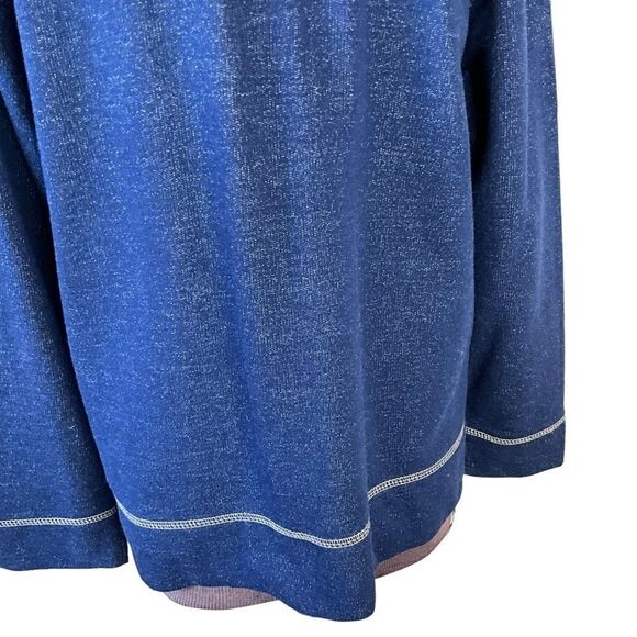 JUST Because Clothing Co Woman's Knit Jacket Size Small Navy Blue - Picture 10 of 14